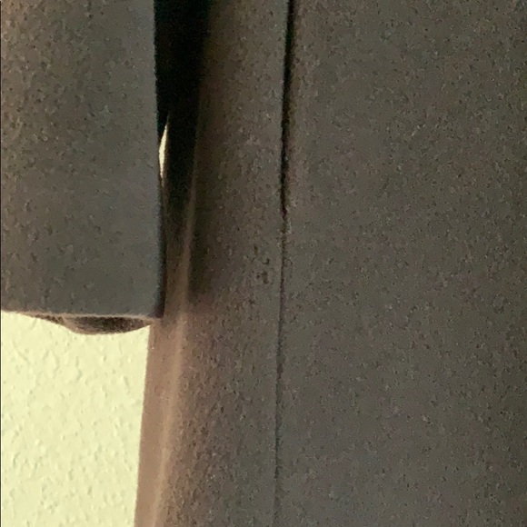 Larry Levine Chocolate Brown Fur Collar Wool 3 Button Coat - Picture 5 of 8